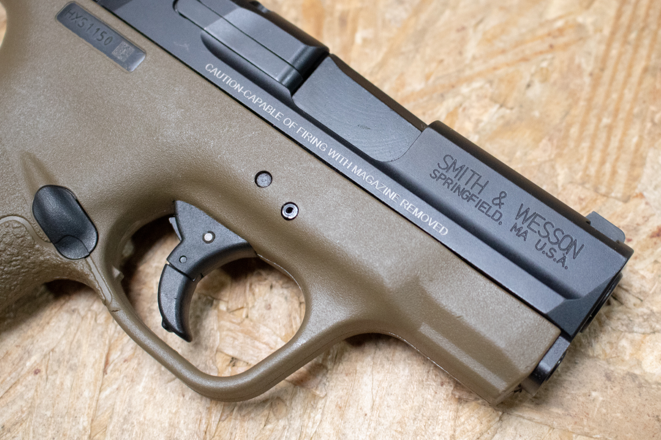 SMITH AND WESSON M&P9 Shield 9mm Police Trade-In Pistol with FDE Frame