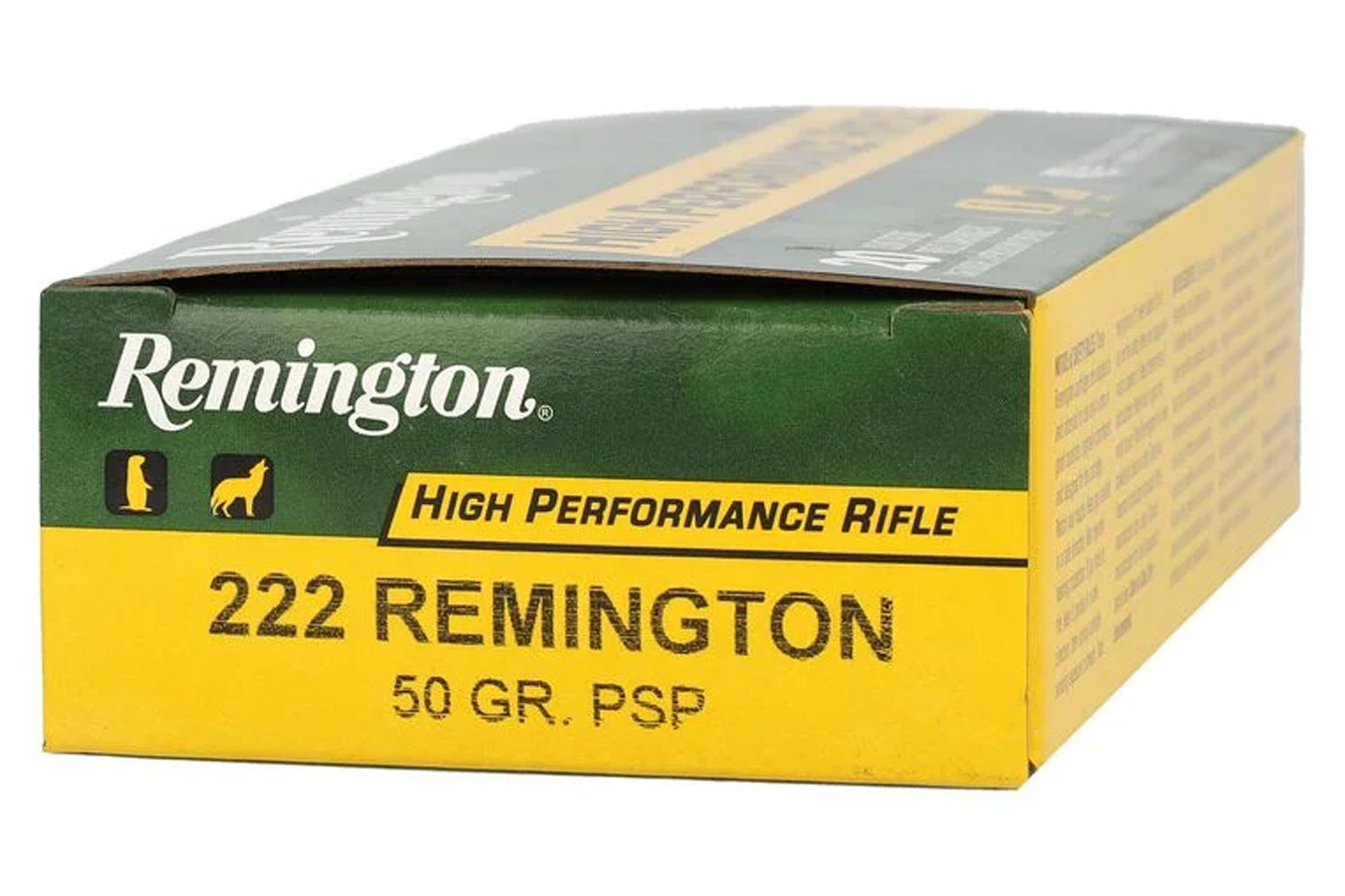 REMINGTON 222 Rem 50 gr Pointed SP High Performance Rifle 20/Box