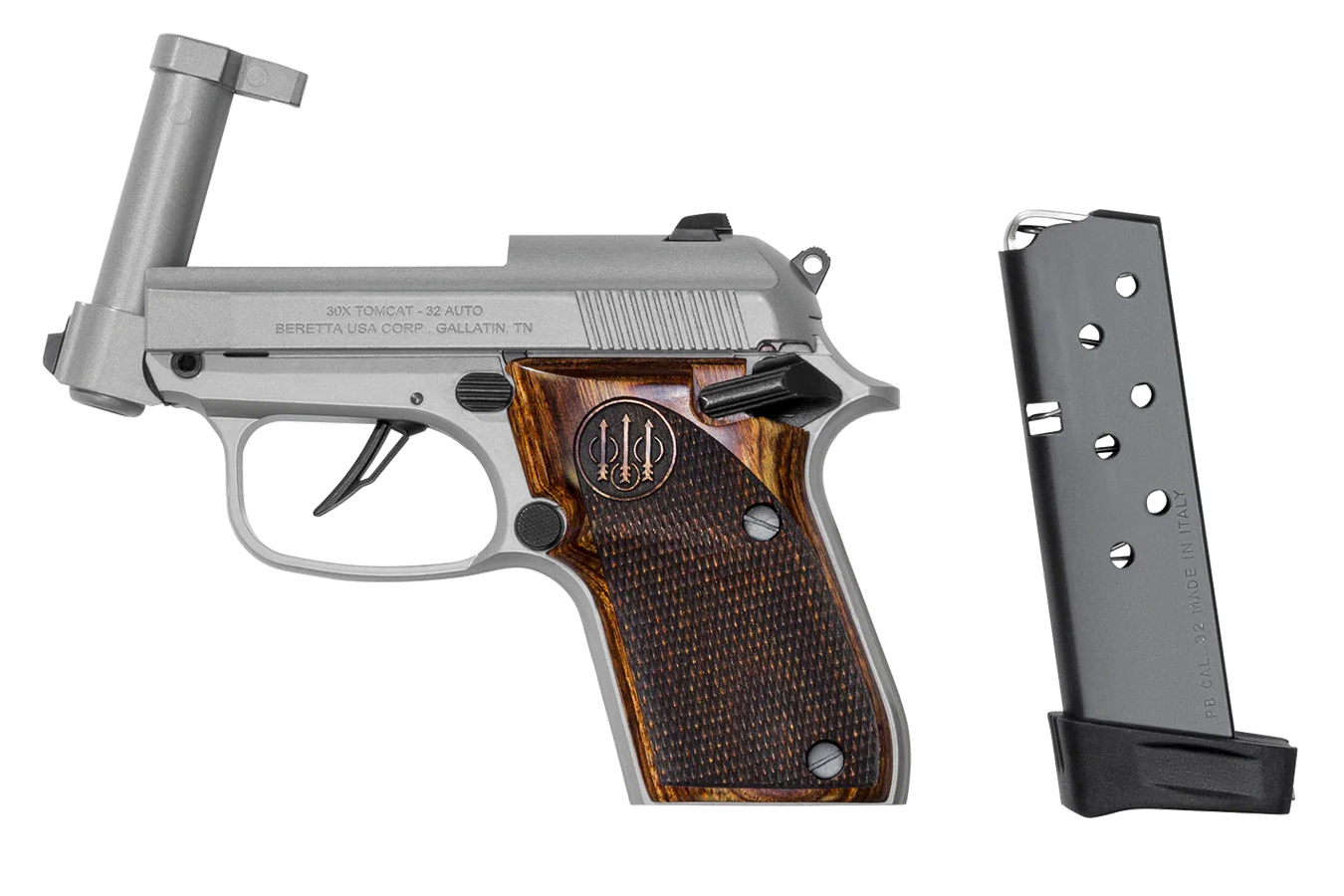 BERETTA 30X Tomcat Just In Case 32 ACP Pistol with 2.4 Inch Barrel and Rosewood Grips