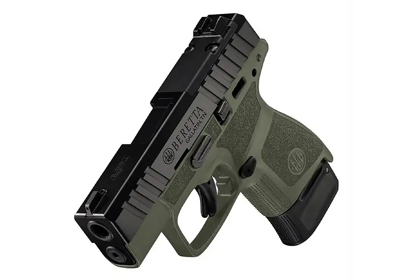 BERETTA APX-A1 Carry 9mm Optic Ready Pistol with OD Green Frame and  Black Slide