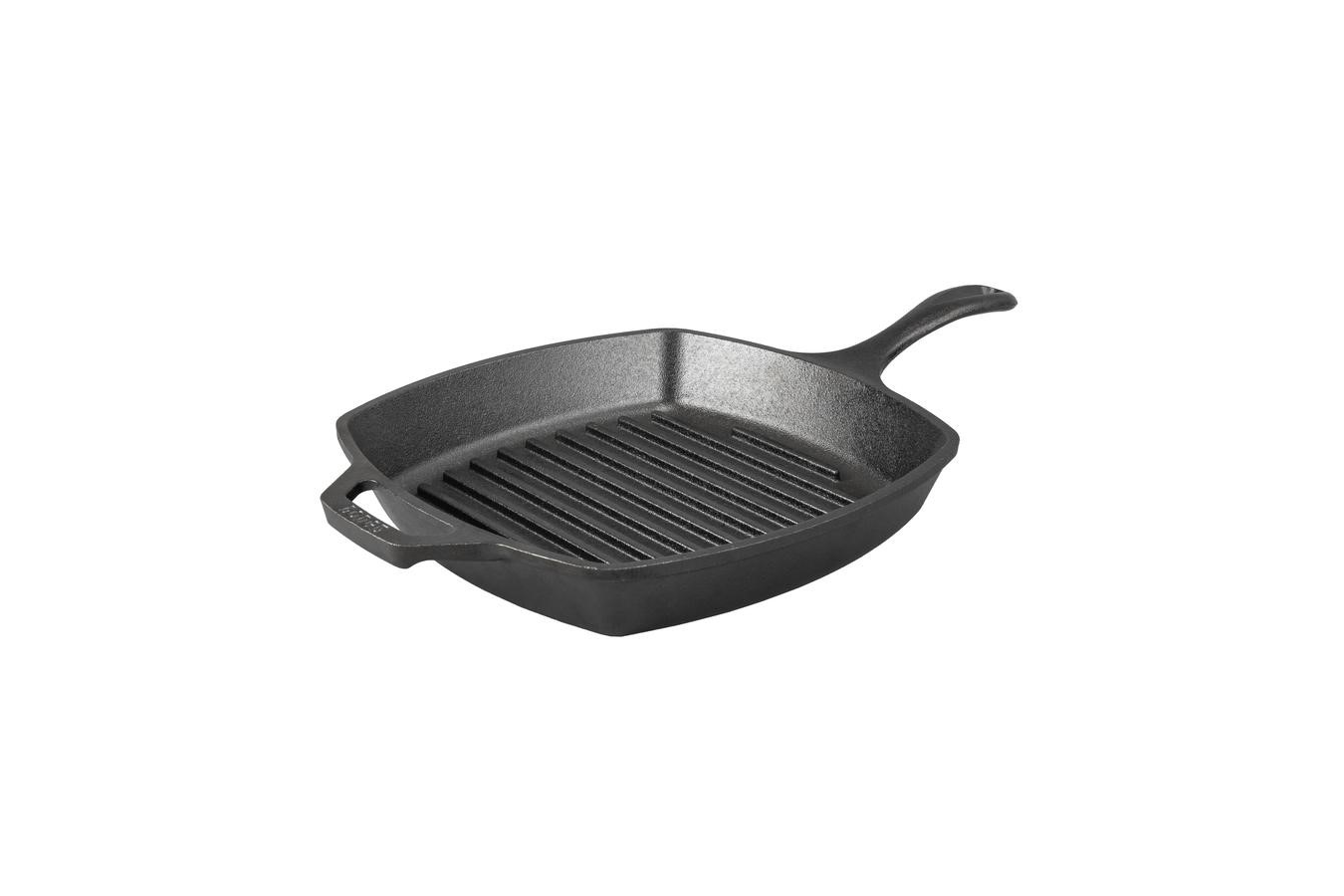 LODGE COOKWARE Wildlife Series 10.5 Inch Square Cast Iron Fish Grill Pan