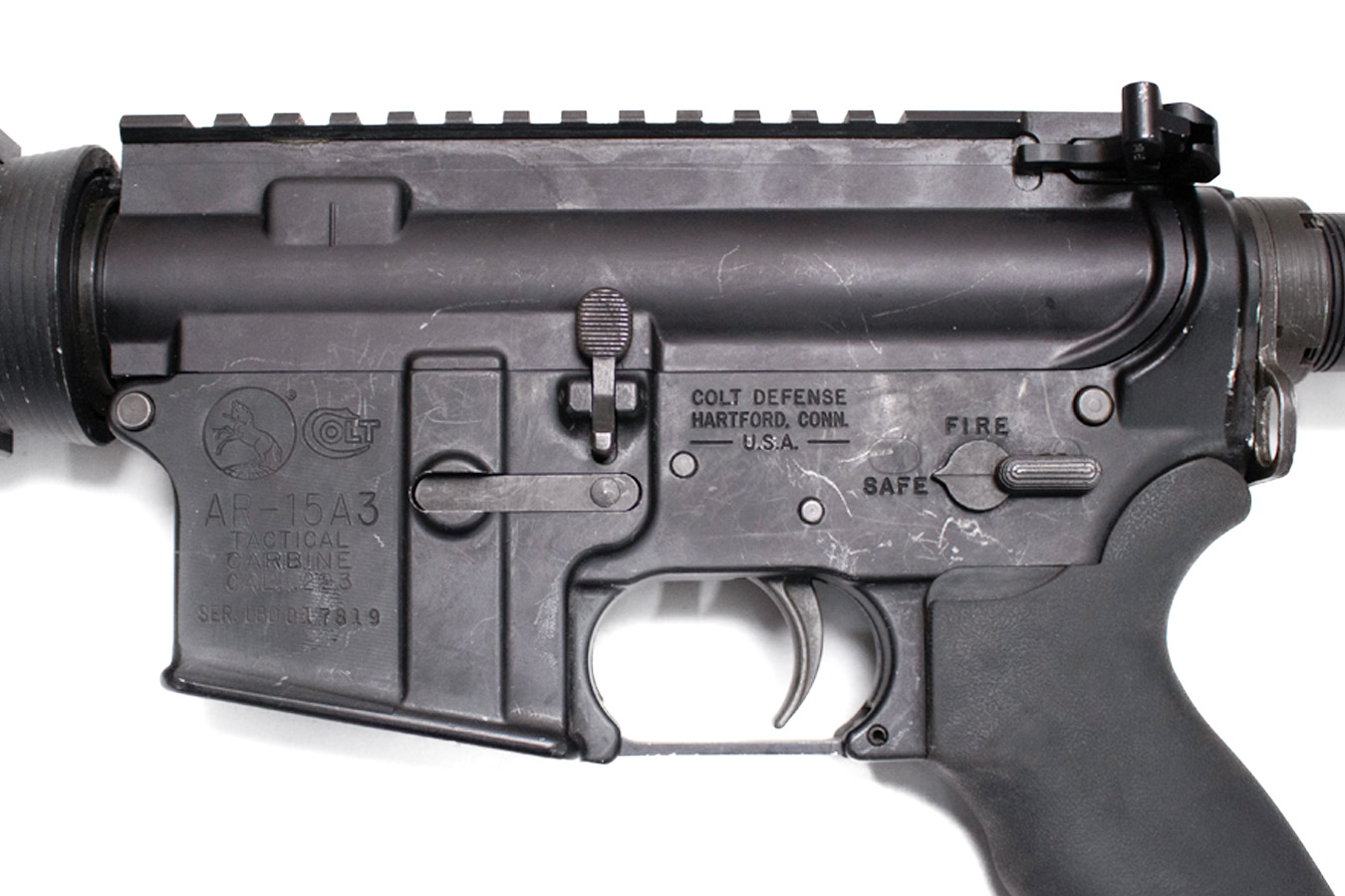 COLT AR-15A3 5.56mm Police Trade with Military/Government Restricted Rollmark and Quad Rail (No Magazine) 