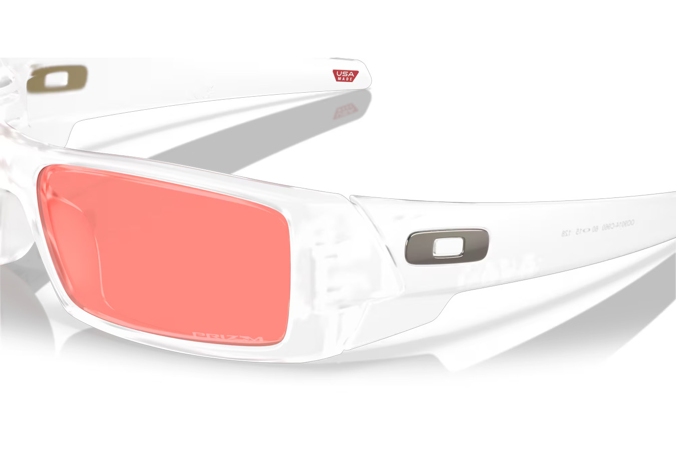 OAKLEY Gascan Sunglasses with Matte Clear Frames and Prizm Peach Lenses