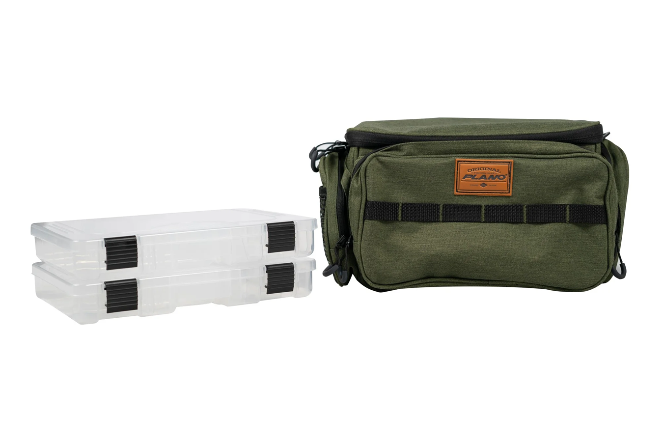 PLANO MOLDING Medium Size Tackle Bag with Two 3600 Size Stowaways - Heathered Green