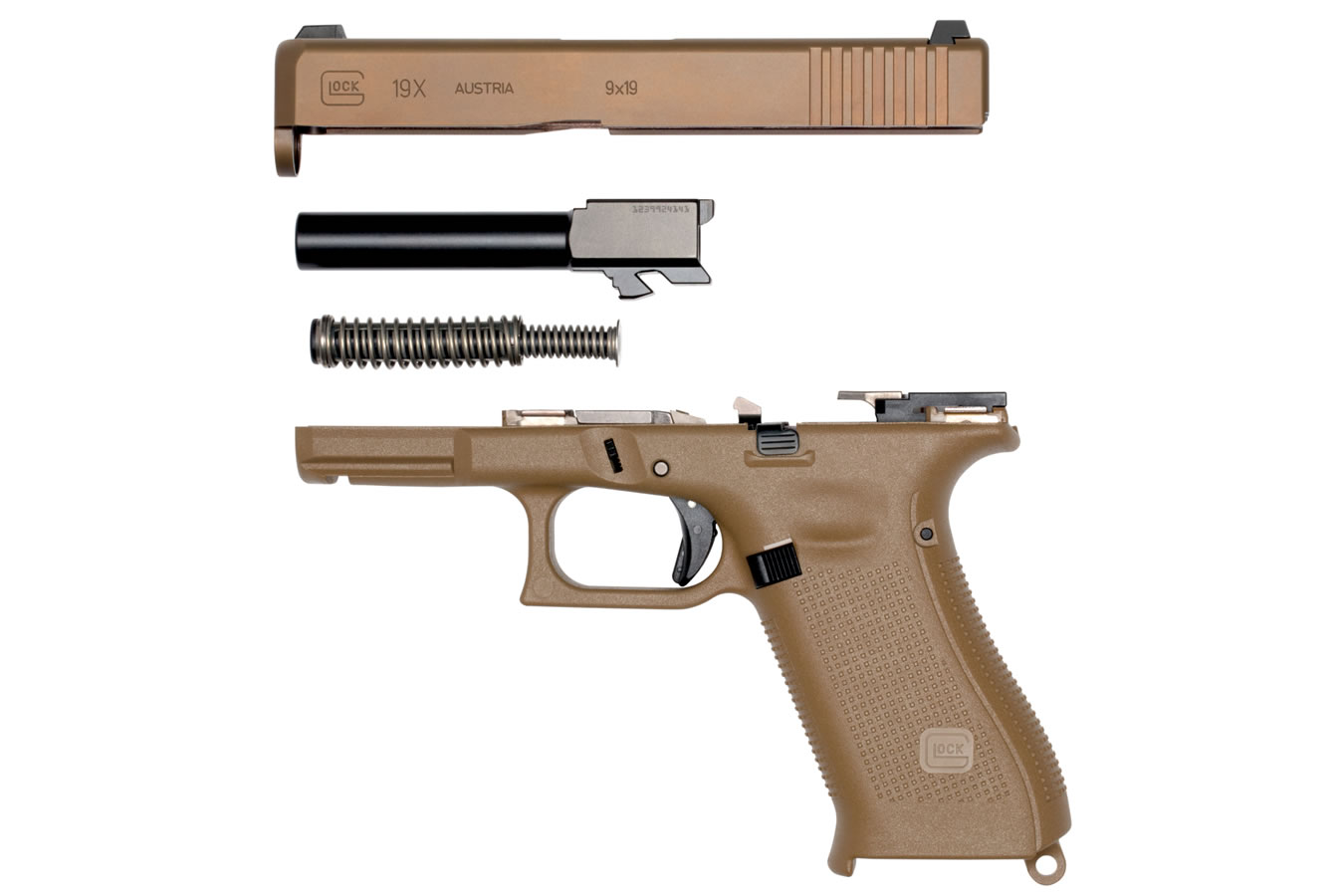 GLOCK 19x 9mm Full-Size FDE Pistol with 17 Round Magazine